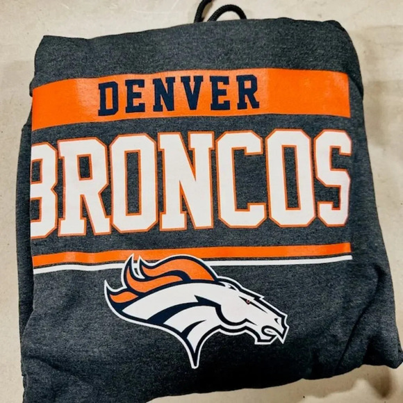 NEW Campus Colors Denver Broncos Gameday Hoodie Sweatshirt Heather Gray Mens XL - Picture 2 of 3